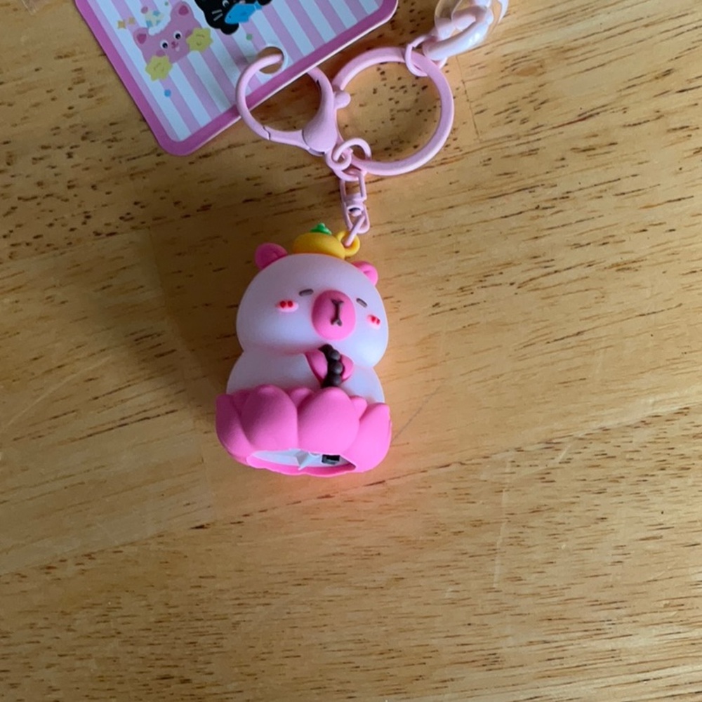 NWT Keychain pink lights up